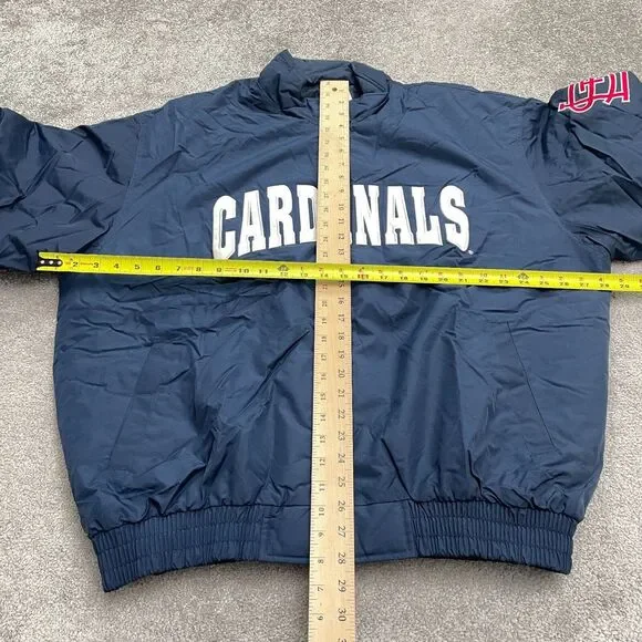 Adidas St. Louis Cardinals MLB Windbreaker Jacket Mens XL Blue Quilted Lining